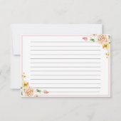 Peach Blush Brautparty Rezept Cards (Rückseite)