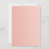 Peach Blush Bridal Dusche Einladung (Rückseite)