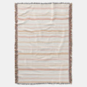 Peach Blush Cream Stripes Decke (Vorderseite Vertikal)
