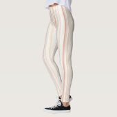 Peach Blush Cream Stripes  Leggings (Links)