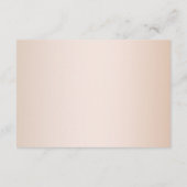Peach Blush Cream Wedding RSVP Begleitkarte (Rückseite)