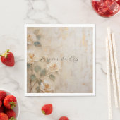 Peach Blush Cream Wedding Serviette (Beispiel)