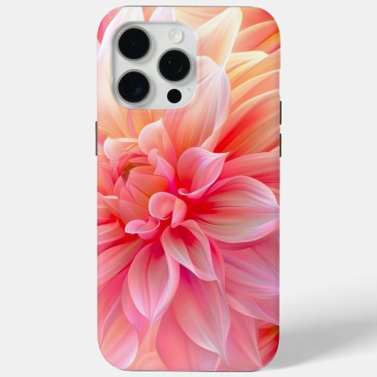 Peach Blush Dahlia Blossom Case-Mate iPhone Hülle (Rückseite)