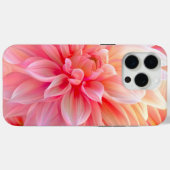 Peach Blush Dahlia Blossom Case-Mate iPhone Hülle (Rückseite (Horizontal))