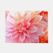 Peach Blush Dahlia Blossom Fußmatte (Vorderseite)