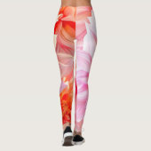 Peach Blush Dahlia Blossom Leggings (Rückseite)