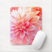 Peach Blush Dahlia Blossom Mousepad (Mit Mouse)