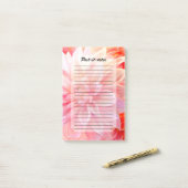 Peach Blush Dahlia Blossom Post-it Klebezettel (Auf Schreibtisch)