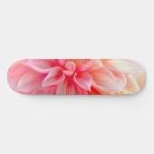 Peach Blush Dahlia Blossom Skateboard (Horizontal)