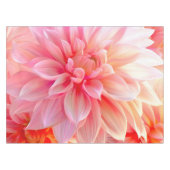 Peach Blush Dahlia Blossom Tischdecke (Vorderseite (Horizontal))
