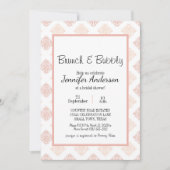Peach Blush Damask Bridal Brunch (Vorderseite)