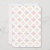 Peach Blush Damask Bridal Brunch (Rückseite)