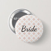 Peach Blush Damask Brie Button (Vorne & Hinten)