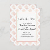 Peach Blush Damask Save The Date (Vorne/Hinten)