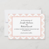 Peach Blush Damask Save The Date (Rückseite)