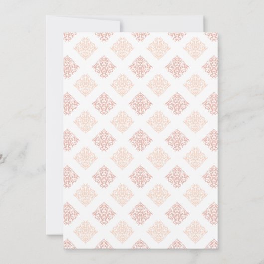 Peach Blush Damask Sweet 16 Birthday (Rückseite)