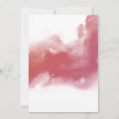 Peach Blush Floral, Burgund Wasserfarbe Hochzeit Einladung (Rückseite)