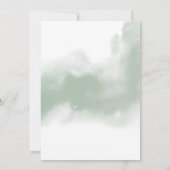 Peach Blush Floral, Sage Watercolor Chic Wedding Einladung (Rückseite)