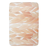 Peach Blush Foliage Aquarellfarben Pastelltöne Badematte (Vorderseite Vertikal)