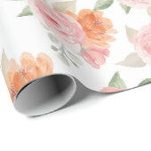 Peach Blush Garden Geschenkpapier (Rolleneckpunkt)