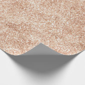 Peach Blush Gold Glitzer Geschenkpapier (Ecke)