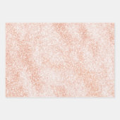 Peach Blush Gold Glitzer Geschenkpapier Set (Vorderseite 2)