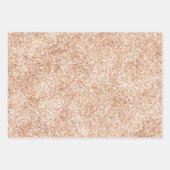 Peach Blush Gold Glitzer Geschenkpapier Set (Vorderseite)
