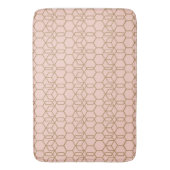 Peach Blush & Gold Modern Boho Geometric Glam Badematte (Vorderseite Vertikal)