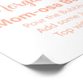 Peach Blush Ivory Baby Dusche Mama-osa-Bar Zeichen Poster (Ecke)
