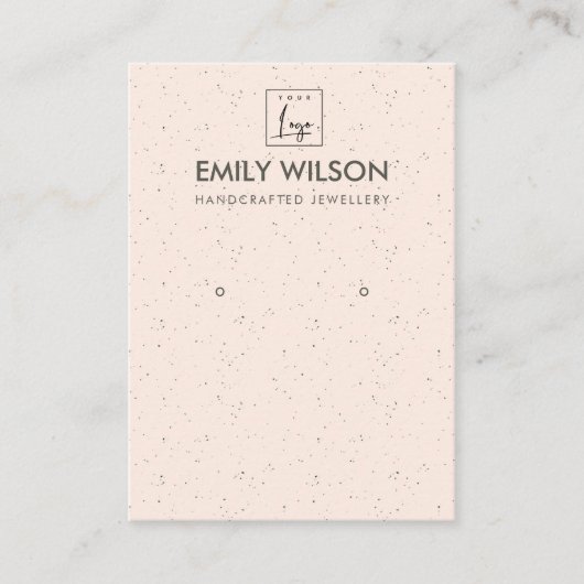 PEACH BLUSH KERAMIK TEXTURE EARRING DISPLAY LOGO VISITENKARTE (Vorderseite)