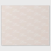 Peach Blush Liebe Immer Hochzeit Geschenkpapier (Flach)