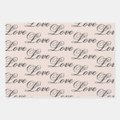 Peach Blush Liebe Immer Hochzeit Geschenkpapier Set (Vorderseite 3)