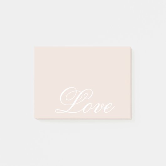 Peach Blush Liebe Immer Hochzeit Post-it Klebezettel (Vorderseite)