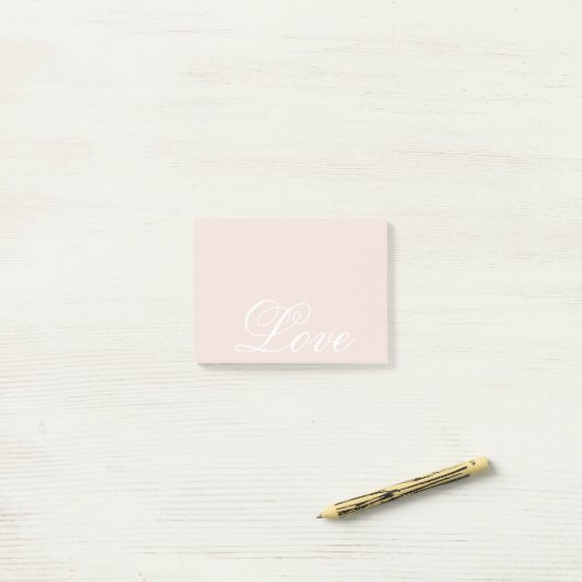 Peach Blush Liebe Immer Hochzeit Post-it Klebezettel (Auf Schreibtisch)