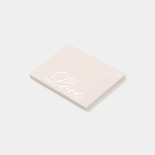 Peach Blush Liebe Immer Hochzeit Post-it Klebezettel (angewinkelt)