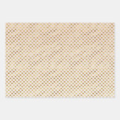 Peach Blush Ombre Gold Glitzy Herz Geschenkpapier Set (Vorderseite 3)