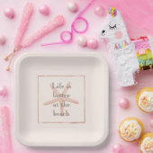 Peach Blush Orange Beach Starfish Pappteller (Party)