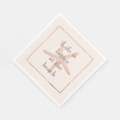 Peach Blush Orange Beach Starfish Serviette (Ecke)