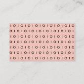 Peach Blush Pink Black 01 Pattern Business Card Visitenkarte (Vorderseite)