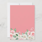 Peach Blush Pink Floral Brautparty Einladung (Rückseite)