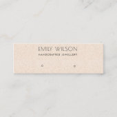PEACH BLUSH PINK KERAMIK STUD EARRING DISPLAY LOGO MINI VISITENKARTE (Vorderseite)