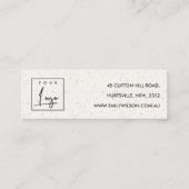 PEACH BLUSH PINK KERAMIK STUD EARRING DISPLAY LOGO MINI VISITENKARTE (Rückseite)