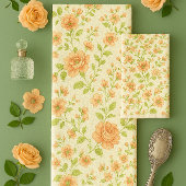 Peach Blush Rose Floral Badhandtuch Set