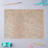 Peach Blush Rose Gold Glitzer Leopard Print Seidenpapier (Basteln)