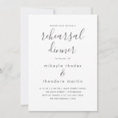 Peach Blush Rose Hochzeit Probe Dinner Card Einladung (Vorderseite)