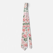 Peach Blush Rose Neck Tie Krawatte (Vorderseite)