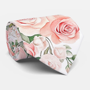 Peach Blush Rose Neck Tie Krawatte
