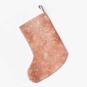 Peach Blush Sparkle Kleiner Weihnachtsstrumpf (Rückseite (Hängend))