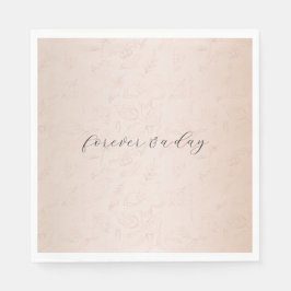 Peach Blush Subtile Floral Brautparty Serviette