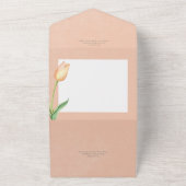 Peach Blush Tulip Solo Modernes Kein Abendessen All In One Einladung (Außenbereich)